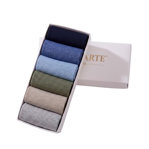 Image of MAGIARTE Womens Mini Crew Cotton Socks,6 Pairs | Anti-pilling Cotton, Casual Athletic, Quarter Calf, Moisture Wicking,Gift box packaging