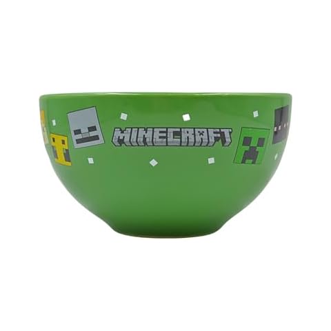 HOX Minecraft Green Ceramic Soup Bowl Cover