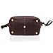 cuero Genuine Buffalo Leather Unisex Toiletry Bag Travel Dopp Kit Made With High Class Buffalo Leather (dark brown)