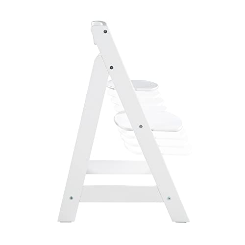 roba Babyhochstuhl Sit Up Flex - Mitwachsender Hochstuhl aus Holz - Verstellbarer Kinderhochstuhl mit Schrittgurt - ab 6 Monaten bis 70 kg - Weiß