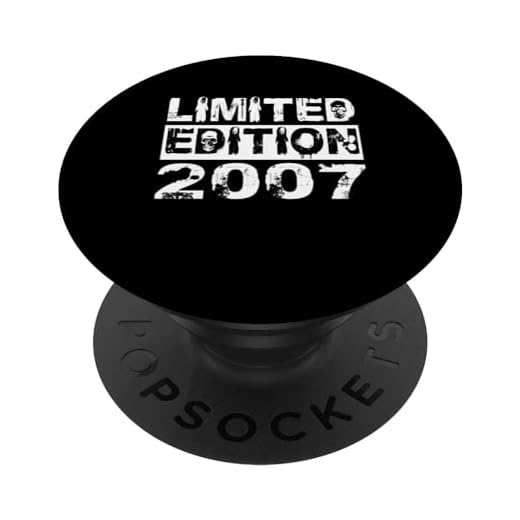 Edición limitada 2007 Cumpleaños 2007 Edición cumpleaños PopSockets PopGrip Intercambiable