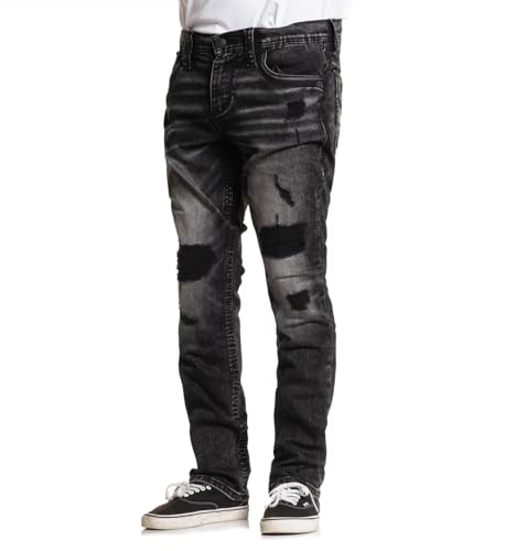 American Fighter Men's Denim Jeans, Mid Rise Tapered Fit, 34" Inseam, Light Wash4
