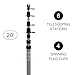 Flagpole-To-Go Ultimate Tailgate Kit with Portable Flagpole and Tire Mount, 20 Ft with Foam Bumper