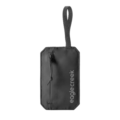 Eagle Creek Undercover RFID Hidden Pocket – Travel Security Pouch with RFID Blocking – Lightweight, Wear Under Clothing – Zippered Passport & Card Holder – Adjustable Strap – Black