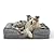 Bedsure Dog Bed Sofa Large - Washable Orthopedic Dog Sofa & Couch with Removable Flannel Zipper Cover,Grey,89x63x18cm