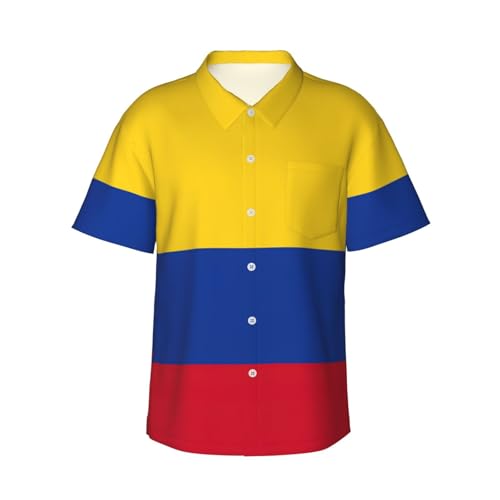 Chemise hawaïenne Colombie EdWal pour homme contre la chaleur estivale