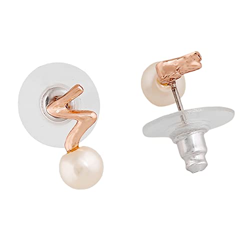 Plated Stones Stud Earring