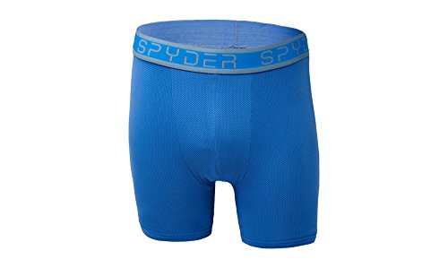 Spyder Performance Mesh Mens Boxer Briefs Sports Underwear 3 Pack For Men (Large, Blue/Navy/Grey)2