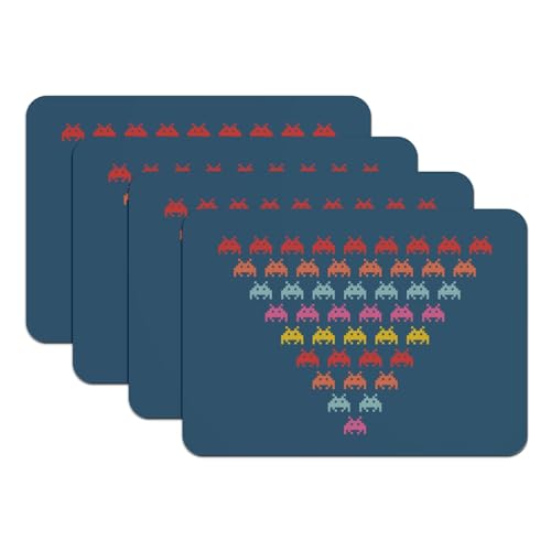 Set de table antiderapant bleu Pixel Art pour proteger la table des rayures - 2