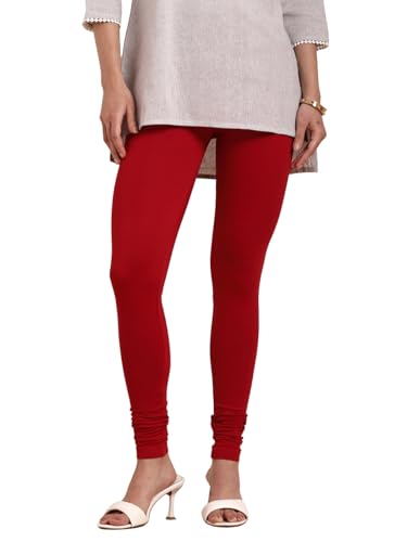 Image of TWIN BIRDS Tailored Cut and Classic Fit Super Stretchable Elastane Fabric Churidar Leggings for Women