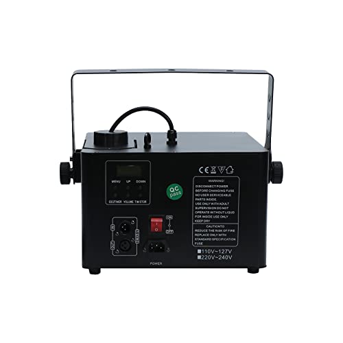Máquina de humo para DJ, 1500 W, controlada por DMX, para interiores y exteriores, alta potencia (10000 cf/m), con mando a distancia inalámbrico y cableado, para teatros, espectáculos en vivo y Halloween miniatura 1