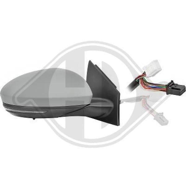 DIEDERICHS 4467028 Espejo retrovisor calefactable para ajuste elect. espejo convexo con sensor de temperatura abatible eléctricamente espejo completo derecha Compatible con RENAULT Megane 4 Sedán