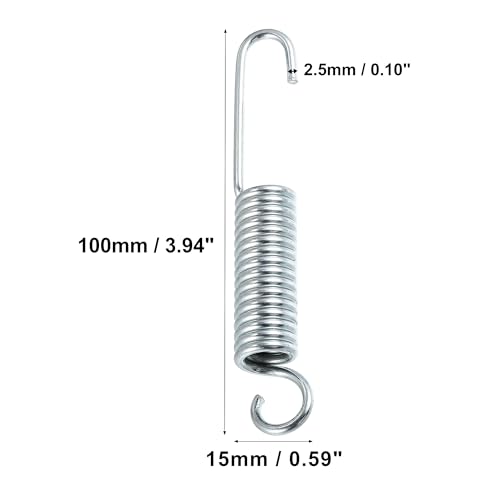 QUARKZMAN 2 Stück Universal Motorrad Seitenständerfeder aus Metall, Länge 100 mm