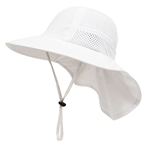 Image of ECOSUMA Baby Sun Hat UPF 50+ Toddler Wide Brim Beach Hats for Boys Girls 0-6 Years