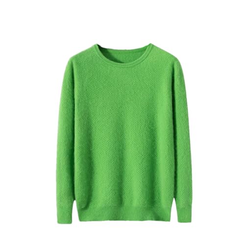 Men's O-Neck Solid Cashmere Sweater Pullovers Loose Dressy Wear Tops Warm Knit Jumper