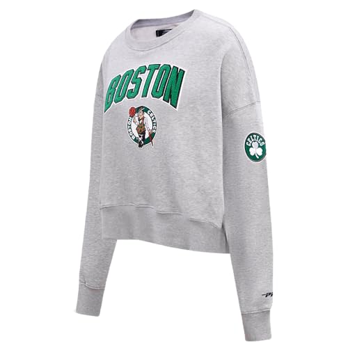 Sudadera Pro Standard NBA Classic Chenille Gris para Mujer Talla M 3