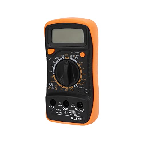 XL830L Digital Multimeter With Backlit, Data Retention Function, Material Voltage Current Meter, Built In Bracket Tiny Meter For Electrical Maintenance, Equipment Debugging