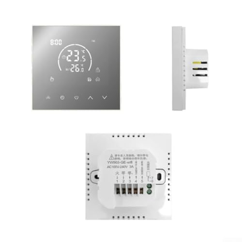 Termostato compatible con calefacción eléctrica y de agua, panel de control programable de 7 días con diseño intuitivo y bloqueo para niños (calefacción eléctrica)