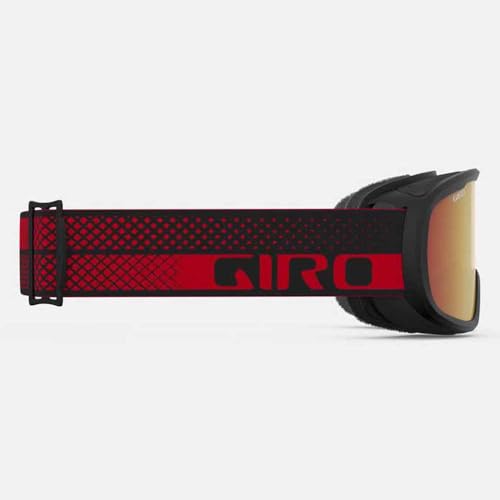 Image of Giro Adult and Youth Roam Ski and Snowboard Goggles - Red Flow Strap with Amber Scarlet /Yellow Lenses