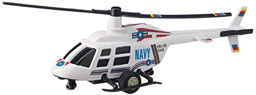 Shinsei Rescue Helicopter Chopper Maintenance Free Pullback Spring Action Race Toy Gift for Boys 3+ Years. Strong ABS Plastic, NO Sharp Edges, BIS Certified. Pack of 1, Color White