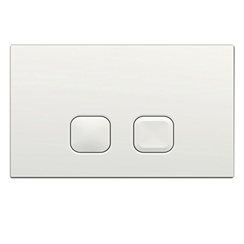 Regiplast - Plaque de chasse d'eau Regiplast - Plaque de commande PLAIN - Double touche 3/6L - Blanc - Commande double chasse - Regiplast
