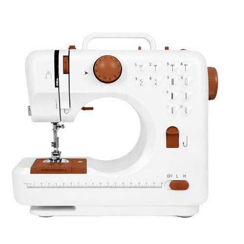 Buvnatep Beginner Sewing Machine – 12 Stitch Patterns, Adjustable...