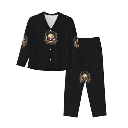 Pyjama assorti Noël femme avec cerf le cadeau idéal pour des fêtes magiques