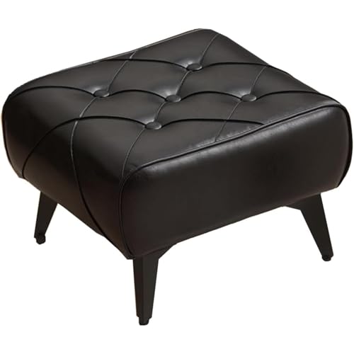 Tabouret à chaussures en cuir blanc et finitions premium en métal