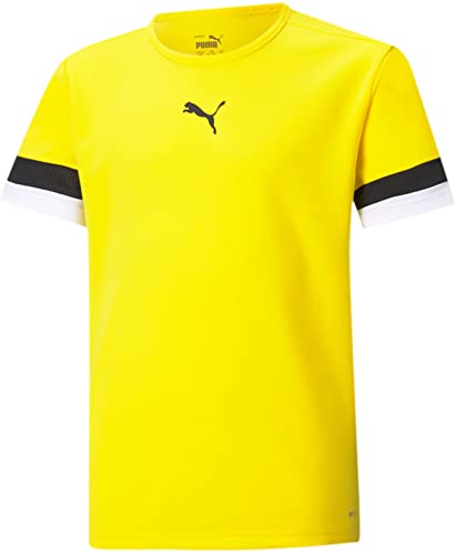 Puma - Juniors Teamrise Jersey, Color Cyber Yellow/Puma Black/Puma White, Size: X-Large