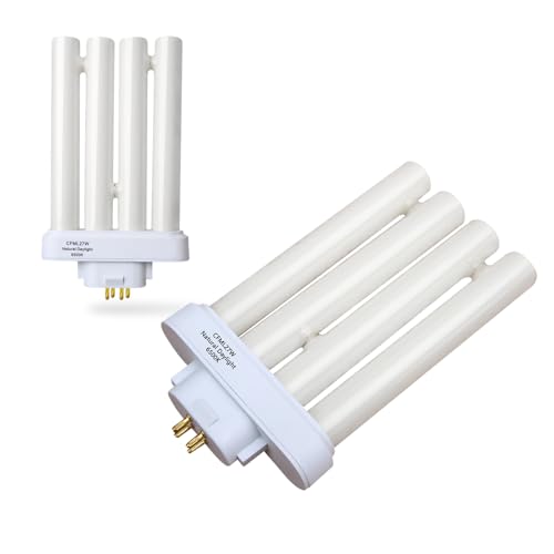 Valoisa CFML27W Natural Daylight Fluorescent Light Bulb Compatible for VERILUX CFML27VLX 6500K Daylight Spectrum-2 Pack