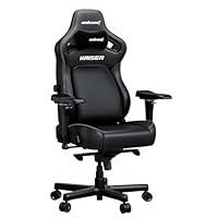 Anda Seat Kaiser 4 Gaming Chair for Adults - Large Reclining Video Game Chairs with 4-Level Pop-Out Lumbar, Stain-Resistant Faux Leather, Heavy Duty Neck & Back Support - Black Ergonomic Gaming Chair