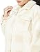 Goodthreads Women's Oversized Teddy Sherpa Shirt Jacket, Ivory/Beige, Buffalo Plaid, Small