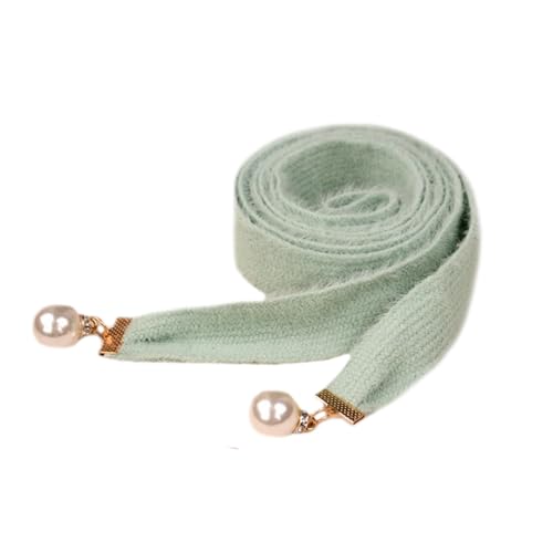 YM YOUMU Women Soft Knitted Belt Replacement with Pearls Elegant Waist Belts for Long Sweater Cardigan Dress