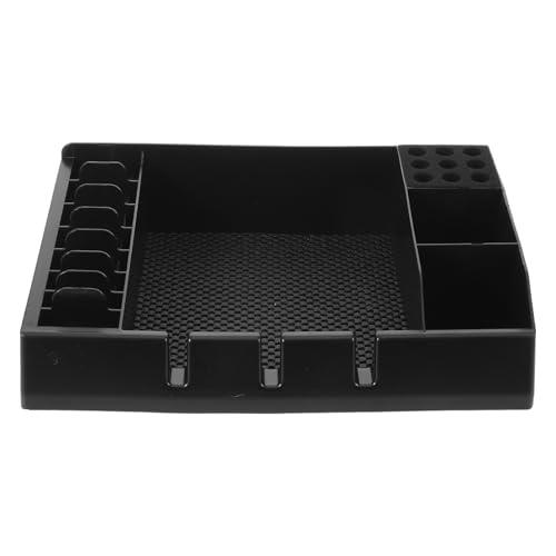 Plateau tondeuse à compartiments multiples Healeved en plastique noir portable