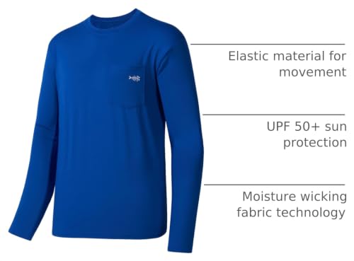 Image of BASSDASH Men's UPF 50+ Performance Long Sleeve T-Shirt UV Sun Protection Fishing Hiking Sports Shirts