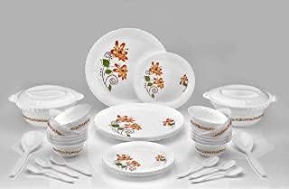 CBC Emporio Unbreakable Plastic 36-Piece Dinner Set | Microwave Safe | 6 Full Plates, 6 Quarter Plates, 12 Veg Bowls, 2 Serving Bowls with Lids, 2 Serving Spoons, 6 Spoons | – Ideal for Daily Use - Image 3