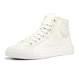 PF Flyers Center Off-White High Top Sneakers for Men and Women, Original Canvas Hi-Top Athletic Shoe, Unisex Sea Salt Shoes