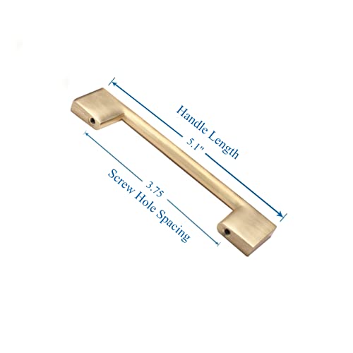 Southern Hills 5Pc Brushed Gold Cabinet Pulls - 3.75" (96Mm) Screw Spacing Gold Kitchen Cabinet Handles - Brass Drawer Pulls, Kitchen Cabinet Hardware - Champagne Gold Cabinet Pulls Sh3229-96-Nsg-5 #TOP3
