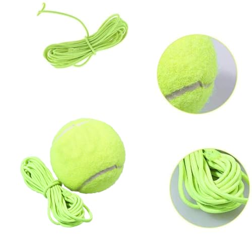 3 Pcs Tennisbälle mit Schnur,Tennisball Mit String Tennis Trainer Ersatzball Ausrüstung, ideal für Indoor- und Outdoor-Tennisübungen mit einem Bounce Ball, langlebig