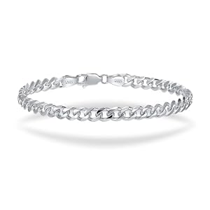 S925 Sterling Silver 6mm Cuban Link Chain Bracelets for Men,2.5mm Rope Chain Mens Bracelet Set for Men’s&woman,Trendy hip-hop stacking Chain Gift Boyfriend/Girlfriend,Non Tarnish Hypoallergenic