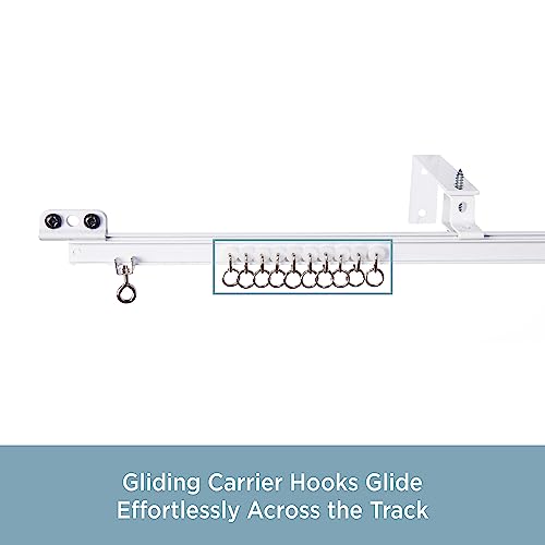 Kenney Gliding Carrier Hooks For Ibeam Curtain Rod Set, White #TOP2