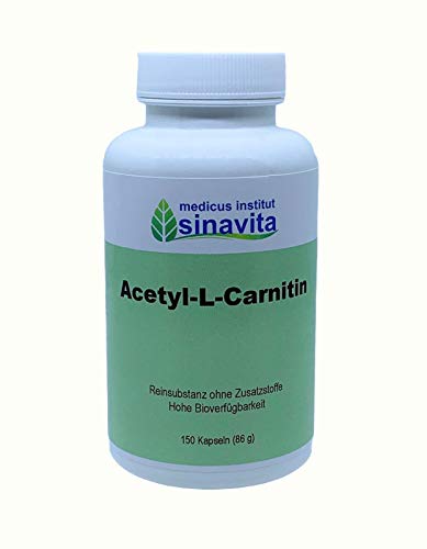 Acetyl-L-Carnithin, 500 mg., 150 Kps., Reinsubstanz ohne Zusatzstoffe, wirksame Formel, vegetarische Kapselhülle, deutsche Produktion