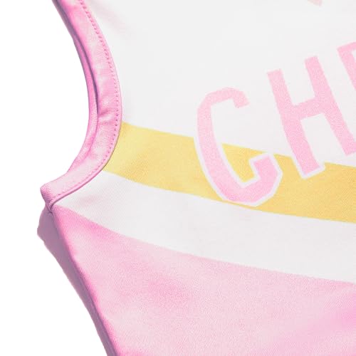 Disfraz de animadora rosa para niñas 7-8 años miniatura 4