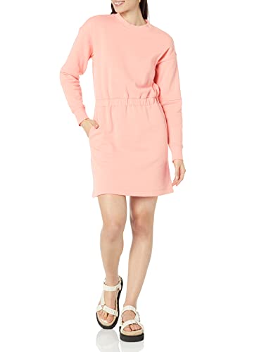 Amazon Essentials Damen Tailliertes Sweatshirtkleid (in Übergrößen erhältlich), Pfirsich, M