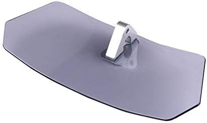 Motorcycle Adjustable Clip On Windshield Extension Spoiler Wind Deflector Universal Fit (Smoke)