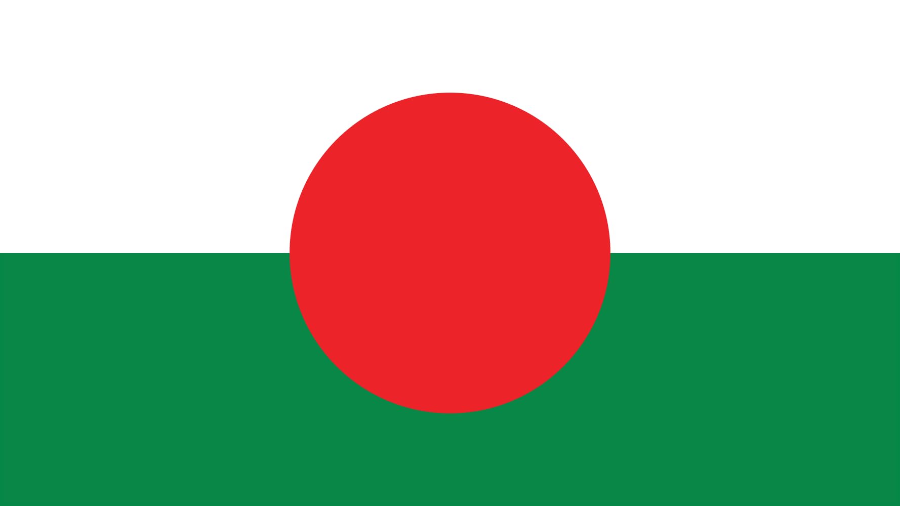Drapeau Bangladesh Awami Jubo League grand format paysage pour rassemblement