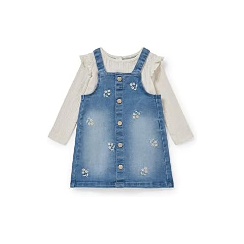 C&A Baby Mädchen Kleid Normale Länge Regular Fit Jeans-blau 86 Cover