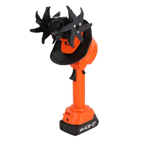 Badafaci Mini Cultivador Inalámbrico, Motocultor Eléctrico de Mano para Jardín, Cultivador de 4 Púas para Jardinería, Aflojamiento del Suelo, Deshierbe, 235RPM (Enchufe de la UE)