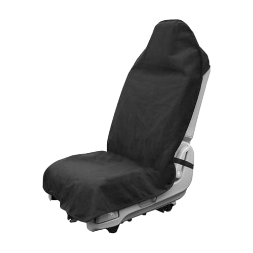JNNJ Funda Asiento Coche Universal, Fundas Asientos Coches, Cubiertas Asientos Delantero Coches, Funda Asiento Delantero Impermeable Coche Universal, Funda Asiento Coche Tela Toalla(Negro)