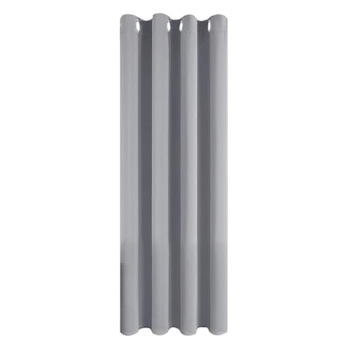 MRTREES Grey Blackout Curtains for Bedroom, Soft Thermal Curtains with Eyelet for Living Room 1 Panel, 52x84 Inch 132x214 CM